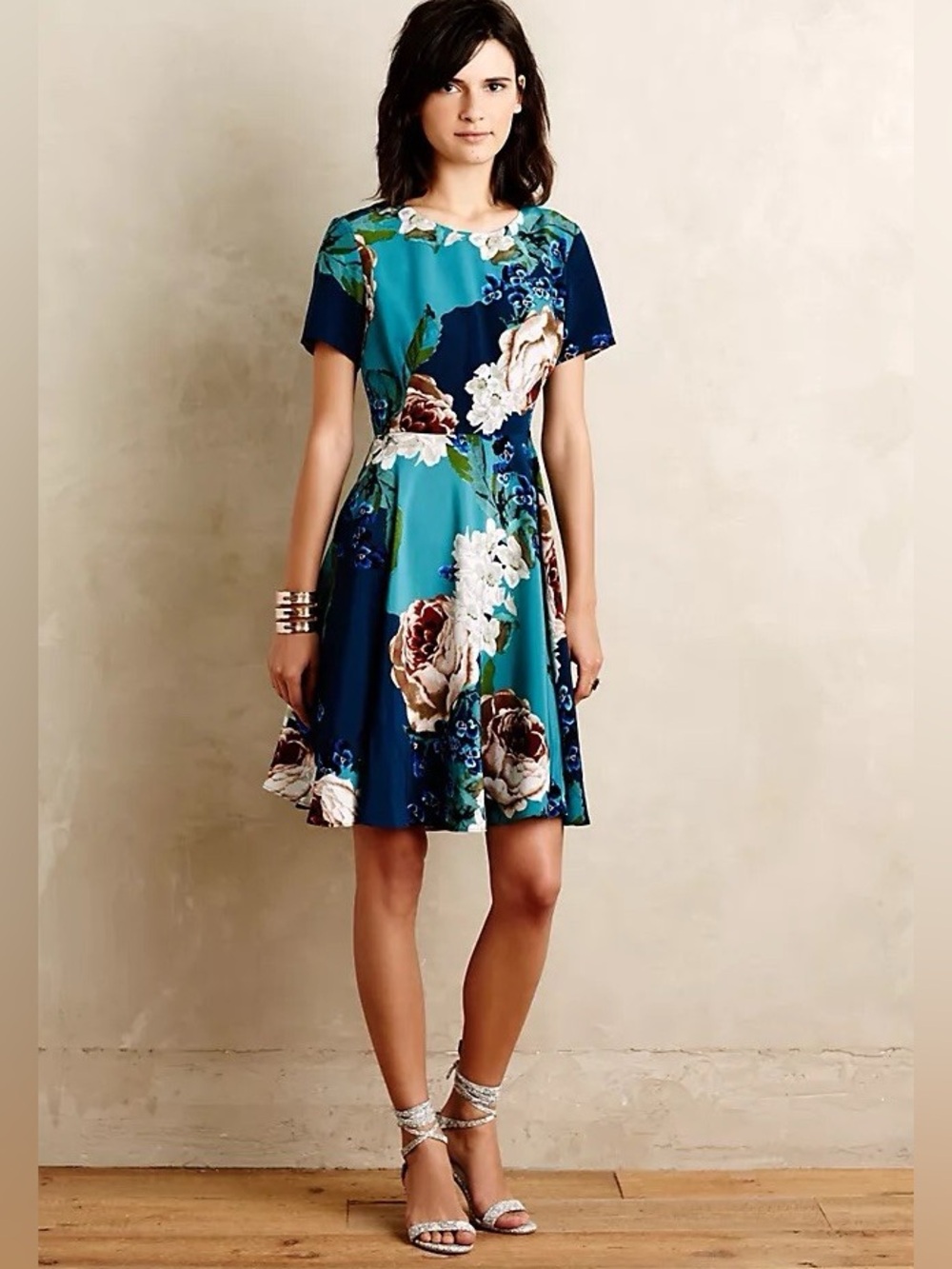 Anthropologie Paeonia Dress by Corey Lynn Calter in Floral Teal Women’s Size 10